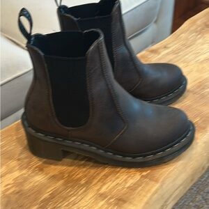 Doc Martens Gunmetal/charcoal Leather Boots (Sanguine?)